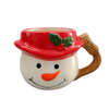Boneco de neve com chapéu Design Ice Cream Cup de cerâmica