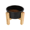 Quadro de suporte de madeira criativo Pet Bowl Tigela de cerâmica para animais de estimação pet dog cat bowl