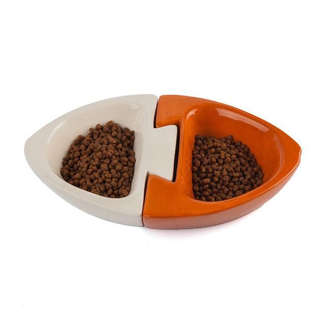 Two in One Pet Food Basin Bacia destacável para alimentos para cães Bacia cerâmica para alimentos para cães