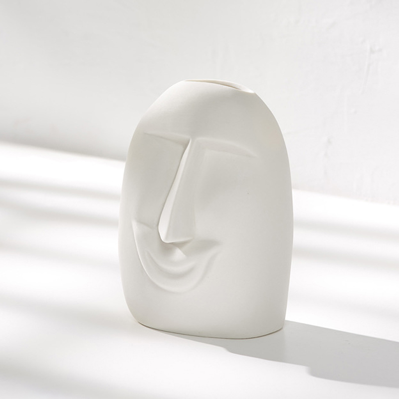 Vaso de porcelana sem esmalte vaso de cerâmica de desktop de água