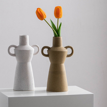 Design criativo decoração doméstica Titular de flores cerâmica Vaso de cerâmica de porcelana