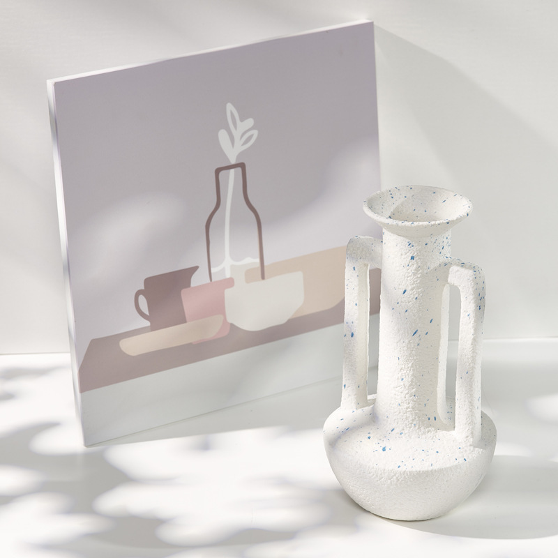 Decoração em casa Vaso de cerâmica branca