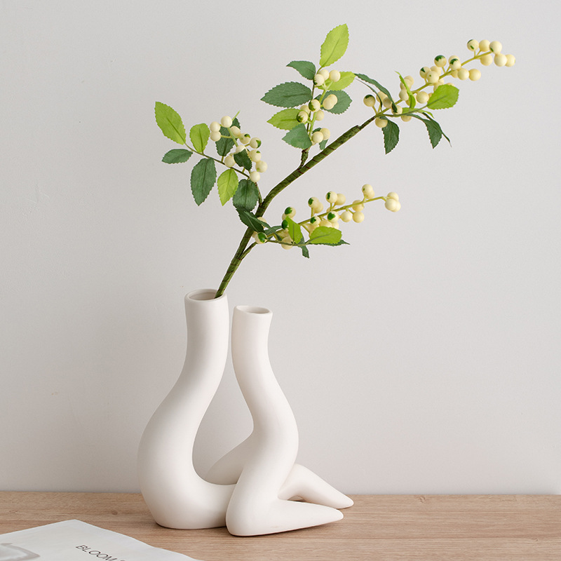 Sotaque decorativo elegante para mesas e prateleiras vaso de mesa de cerâmica artesanal