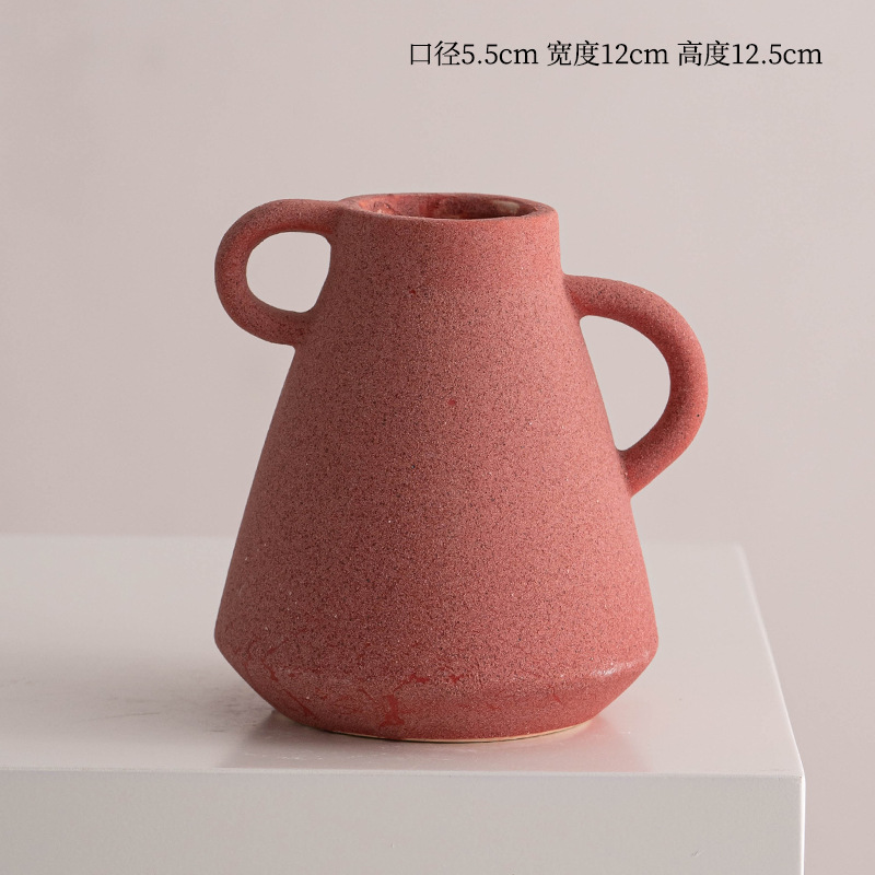 Mini vaso de cerâmica de ornamentos de desktop