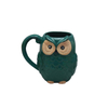Conjunto de caneca de café de cerâmica coruja 3D fofa, xícaras de chá de animais para presente novidade, conjunto de 3 cores sortidas