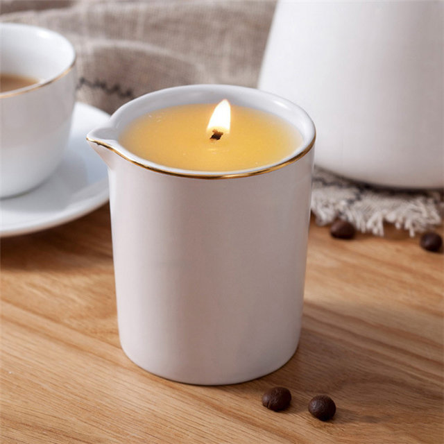 Phnom Penh White cup body Copo de vela em cerâmica