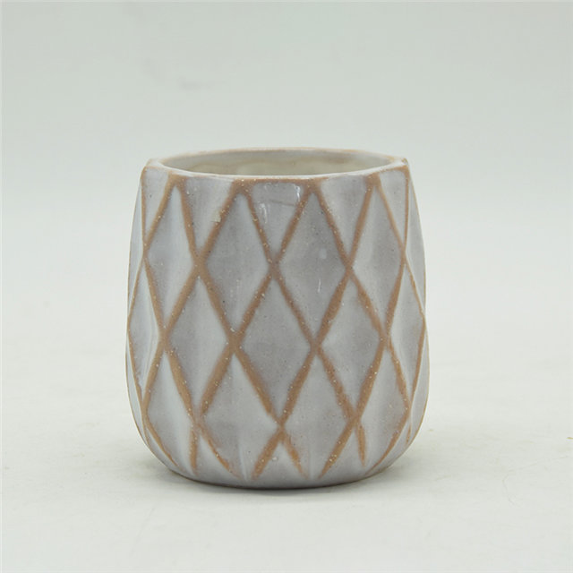 Estilo simples moderno linhas de abacaxi em relevo metálico copo de vela de cor metálica