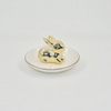 Coelho de ouro Design Decoração de casamento Bandeja de jóias de presente Bandeja Trinket Suporte de anel de casamento de cerâmica