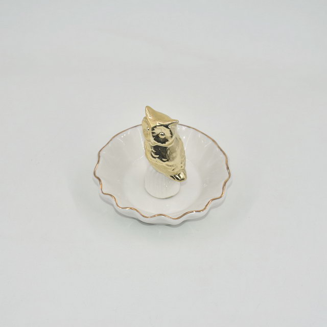 Sapato dourado e Estilo Preto Decoração de Casamento Bandeja de Jóias Presente Bandeja Trinket Suporte de Anel de Casamento de Cerâmica