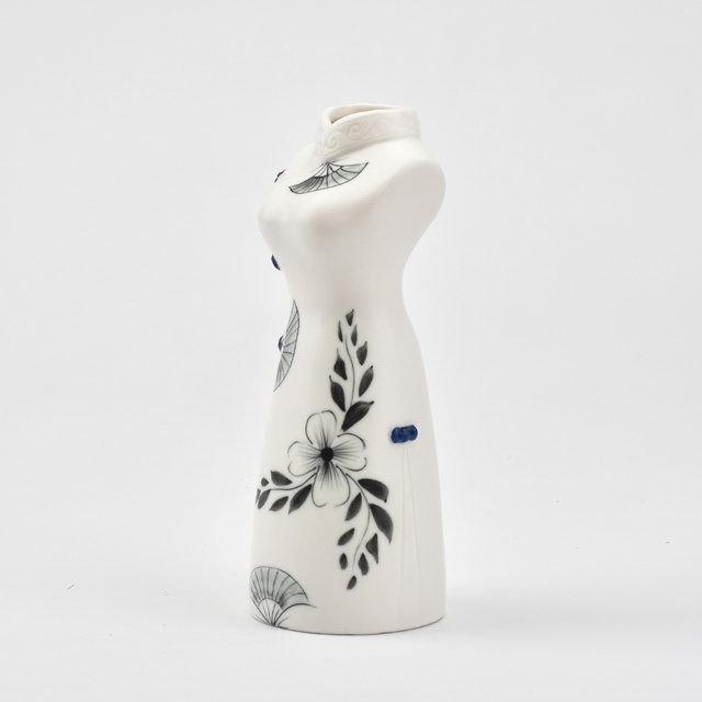 Alta Qualidade Pura Mão Pintura Mulher Característica Decoração de Casa Decoração Flor Porcelana Vaso de Cerâmica Moderna