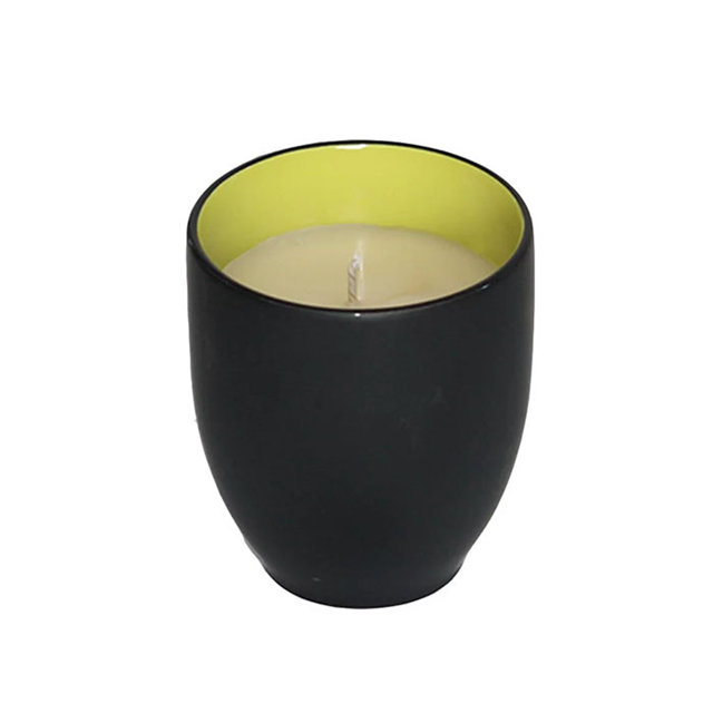 Taça de vela cerâmica preta de várias cores