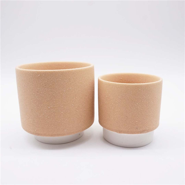 Copo de vela de cerâmica branca