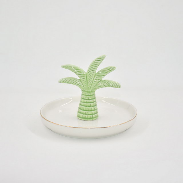 Galvanizado Dourado Decoração de Casamento Presente Jóias Bandeja Trinket Bandeja Suporte de Anel de Cerâmica Jóias