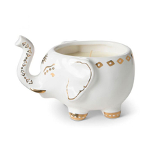 com padrão ouro Taça de vela em miniatura de elefante de bebê em cerâmica