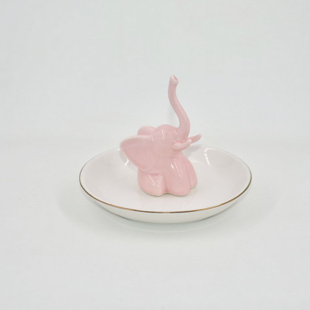 Personalizado Aceitar Decoração de Casamento Presente Jóias Bandeja Trinket Bandeja Suporte de Anel de Casamento de Cerâmica