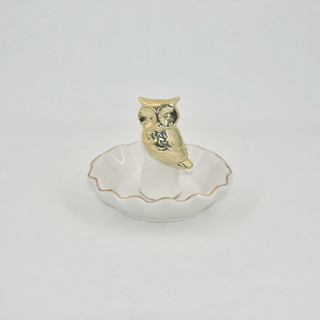 Sapato dourado e Estilo Preto Decoração de Casamento Bandeja de Jóias Presente Bandeja Trinket Suporte de Anel de Casamento de Cerâmica