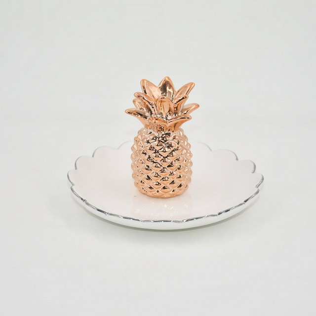 Alta Qualidade de Decoração Para Casa Presente Bandeja Trinket Bandeja de Exibição de Jóias Presente de Casamento Titular Anel de Cerâmica