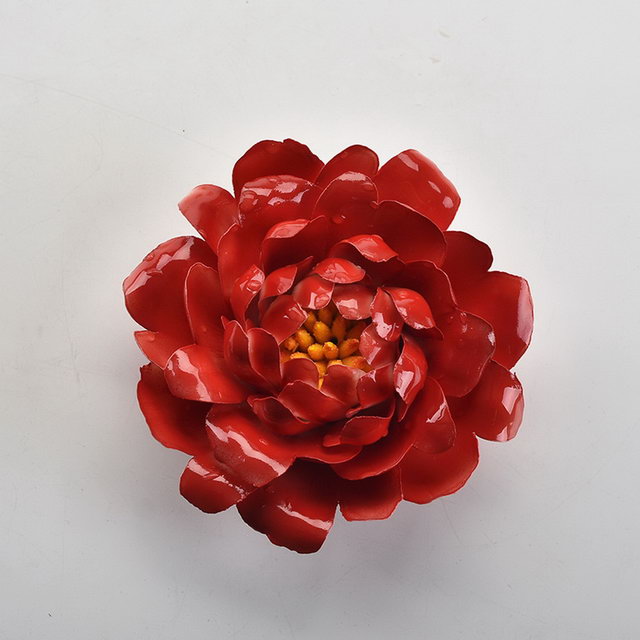 Presente de casamento Decoração de casa Decoração de casamento Estatueta de porcelana Estátua de flor de cerâmica