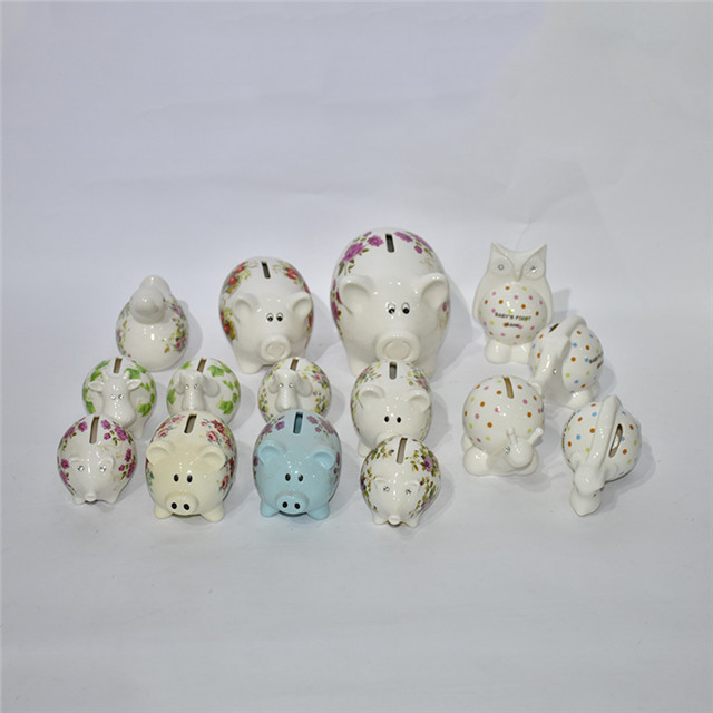 Várias formas de animais podem ser personalizados estilo de caracol de cerâmica mealheiro ornamentos para animais de estimação