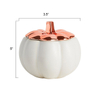 Chapeado ouro rosa ouro novo produto tampa de abóbora de cerâmica jarro de vela de abóbora de cerâmica