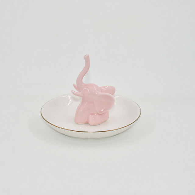 Personalizado Aceitar Decoração de Casamento Presente Jóias Bandeja Trinket Bandeja Suporte de Anel de Casamento de Cerâmica