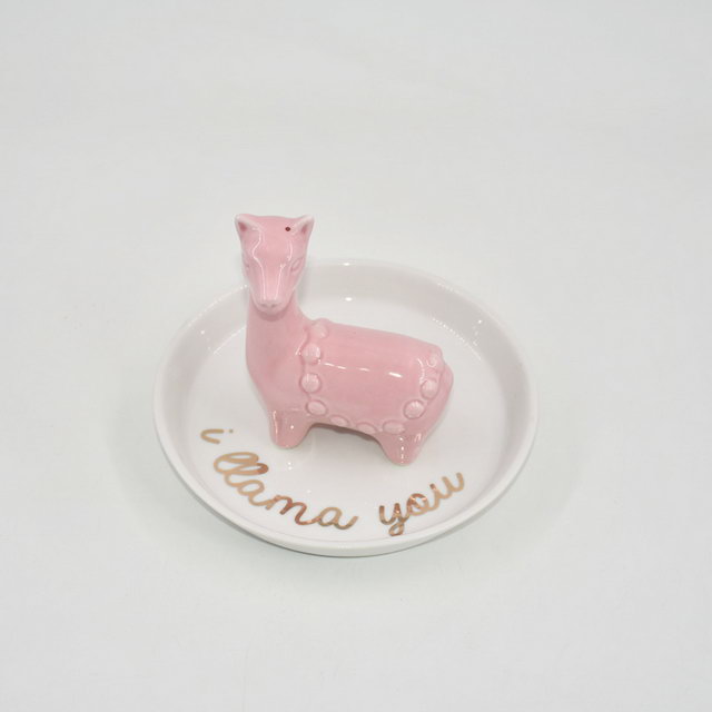 Cisne dourada Forma Decoração de Casa Presente Bandeja de Exibição de Jóias Presente de Casamento Suporte de Anel de Cerâmica Bandeja de Trinket Personalizado