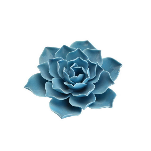 Azul Rosa Flor Cor Decoração de Casa Decoração de Casamento Porcelana Flor Estatueta Estátua Flor de Cerâmica