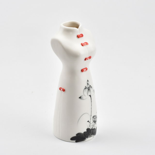 Estilo de beleza Pintura A Mão Pura Mulher Característica Decoração de Casa Decoração Flor Porcelana Vaso de Cerâmica Moderna