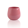 Taça de vela cerâmica rosa
