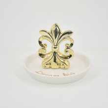Design popular Decoração de Casa Presente Bandeja de Exibição de Jóias Presente de Casamento Suporte de Anel de Cerâmica Bandeja de Trinket Personalizado