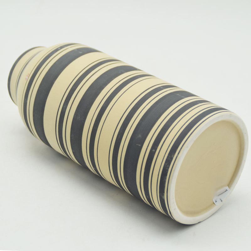 Mobiliário doméstico Decoração de Mesa O Mais Recente Esmalte Criativo Figura Geométrica Guiador Alternando Vaso de Cerâmica preto e amarelo