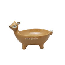 Tigela LightPink para raposa em cerâmica de quatro pernas