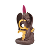 Soquete de incenso de cerâmica Cachoeira de refluxo incenso dragão de cerâmica usando uma espada queimador de incenso de refluxo