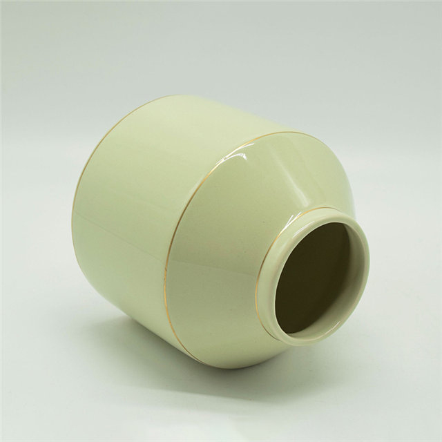 Estilo moderno Pontos brancos Estilo rugby Colorido Dourado Amarelo Corpo alto Personalidade característica Vaso de cerâmica