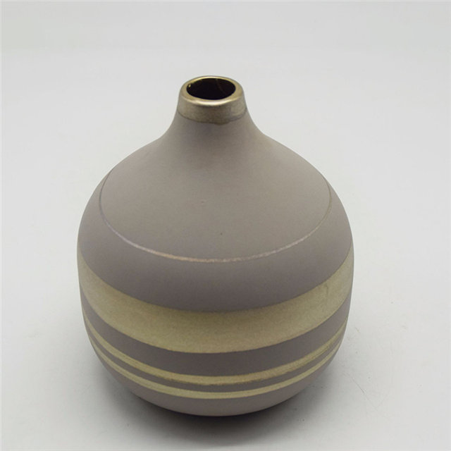 Listras douradas Estilo Rugby Colorido Dourado Amarelo Baisha Phnom Penh Estilo moderno Maquiagem dourada Vaso de cerâmica