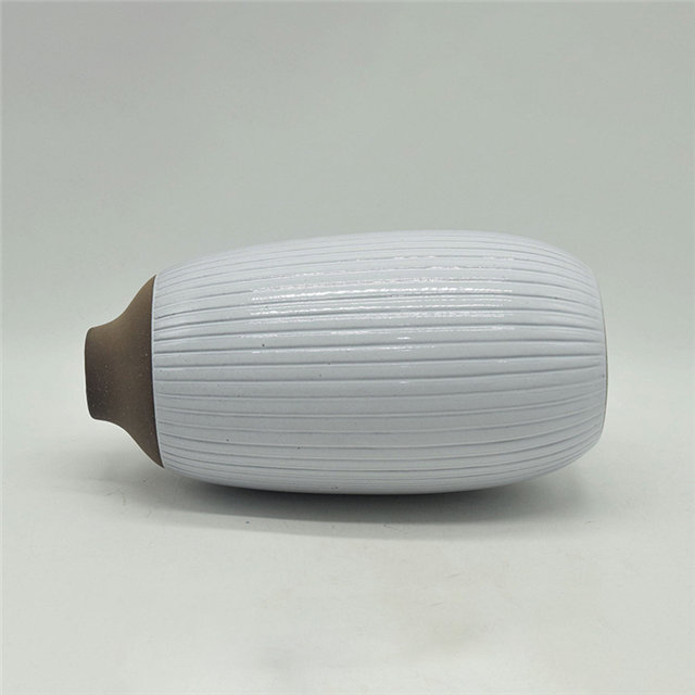 Mobiliário doméstico Decoração Vaso de cerâmica de mesa Decoração de mesa Poliedrosa Decoração de mesa Cinza Branco Cubóide Vaso de cerâmica