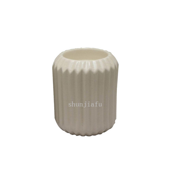Suporte de vela de decoração em casa branco fosco alto estilo cilindro