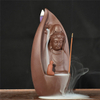 A mobília para a casa decora a estátua cerâmica Guanyin dourado queimador de incenso de retorno