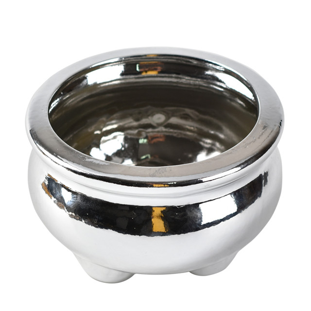 Queimador de incenso prateado cerâmico do suporte do censor da fonte do casamento