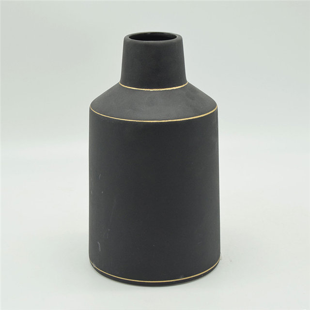 Estilo moderno pontos brancos estilo rugby colorido ouro preto alto tipo vaso de cerâmica