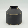 Estilo Moderno Pontos Brancos Estilo Rugby Vaso Cerâmico Ouro Preto