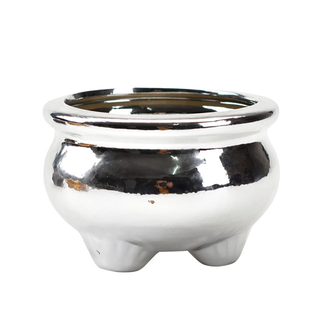 Queimador de incenso prateado cerâmico do suporte do censor da fonte do casamento