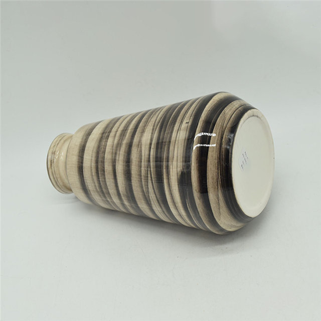 Mobiliário doméstico Decoração Vaso de cerâmica de mesa Decoração de mesa Poliedrosis Vaso de cerâmica preto e amarelo