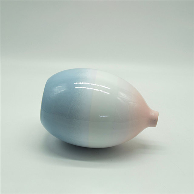 Mobiliário doméstico Decoração Vaso de Cerâmica de Mesa Decoração de Mesa Poliedrosis Azul e Vermelho Elipse Vaso de Cerâmica