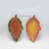 Folha de plátano verde de várias cores placa de cerâmica