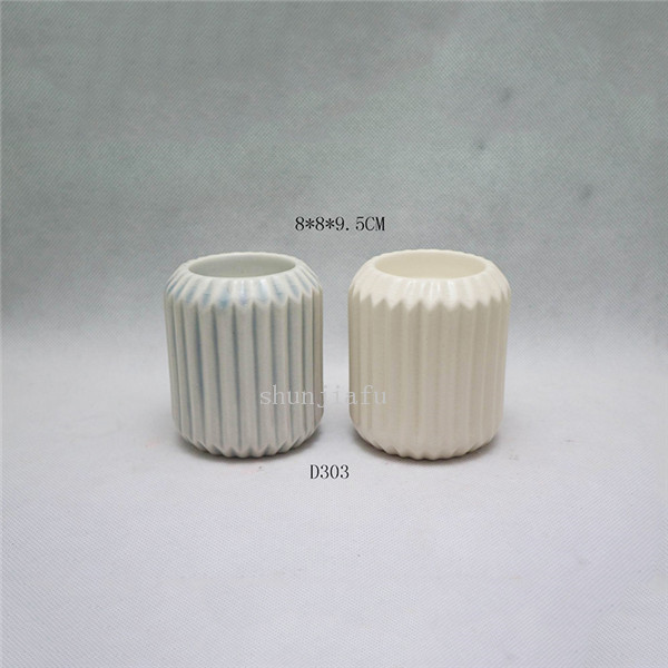 Suporte de vela de decoração em casa branco fosco alto estilo cilindro