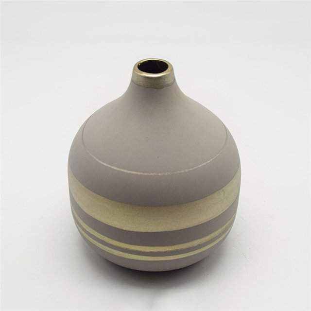 Listras douradas Estilo Rugby Colorido Dourado Amarelo Baisha Phnom Penh Estilo moderno Maquiagem dourada Vaso de cerâmica