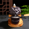 Linha Soquete de Incenso Cerâmica Cachoeira Refluxo Incenso Dragão Natação Cerâmica Fingered Citron Dragon Backflow Queimador de Incenso