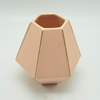 Mobiliário doméstico Decoração Vaso de cerâmica de mesa Decoração de mesa Poliedrosis Vaso de cerâmica rosa