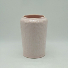 Mobiliário para casa Decoração Vaso de cerâmica de mesa Decoração de mesa Poliedrosis Vaso de cerâmica cubóide rosa